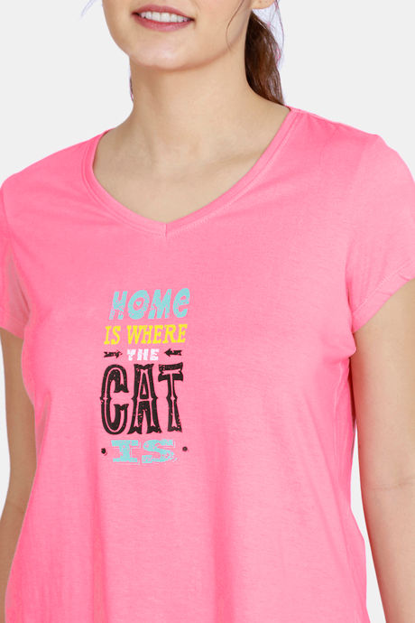 Zivame Her World Cotton Pyjama Set - Aruba Blue — image 5